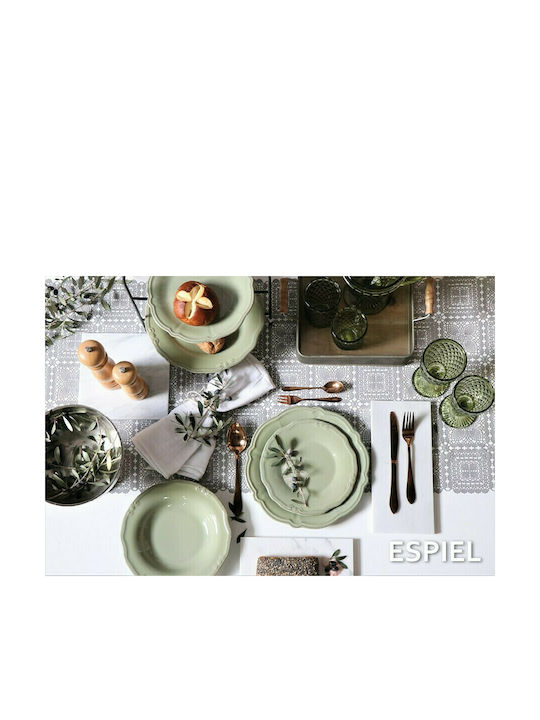 Espiel Tiffany Plate Soup Ceramic Physical with Diameter 24cm RSL102K6