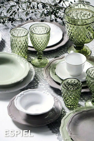 Espiel Tiffany Plate Soup Ceramic Physical with Diameter 24cm