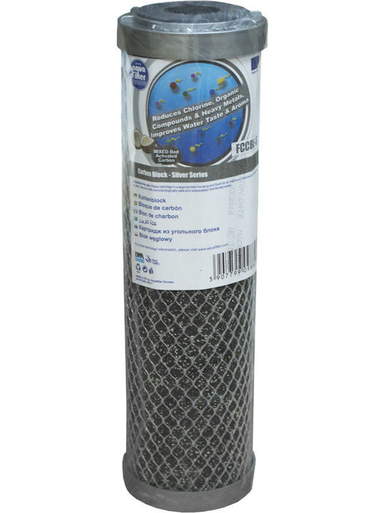Aqua Filter Ανταλλακτικό Φίλτρο Νερού Άνω και Κάτω Πάγκου από Ενεργό Άνθρακα 10" FCCBL-S 5 μm