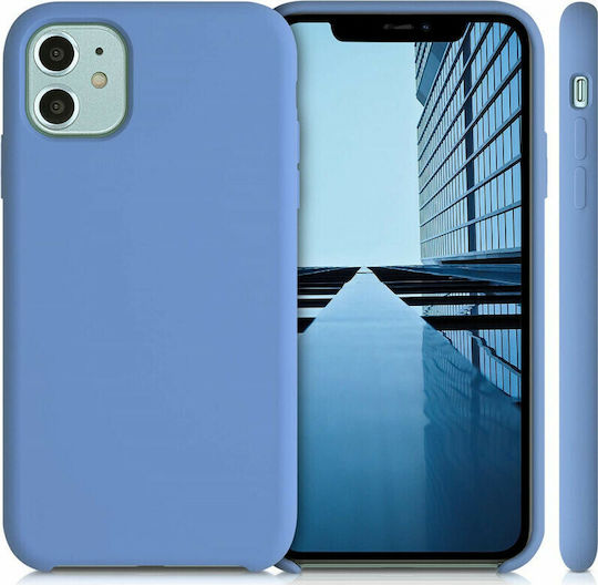 KWmobile Rubber Umschlag Rückseite Silikon Azure Blue (iPhone 11)