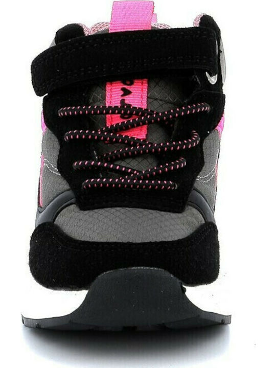 Παιδικά Sneakers High Ανατομικά με Σκρατς Γκρι