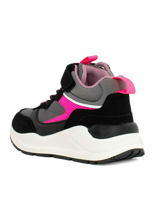 Παιδικά Sneakers High Ανατομικά με Σκρατς Γκρι