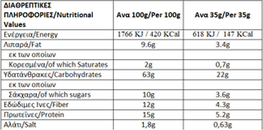 Joice Organic Muesli Wheat with Peanut Butter, Coconut Flour & Dates Whole Grain 350gr