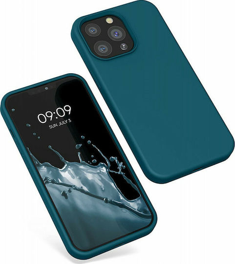 KWmobile Rubberized Umschlag Rückseite Silikon Petrol Matte (iPhone 13 Pro)