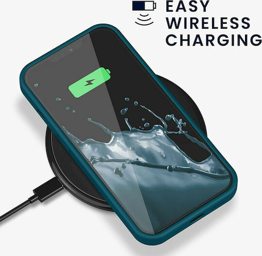 KWmobile Rubberized Umschlag Rückseite Silikon Petrol Matte (iPhone 13 Pro)