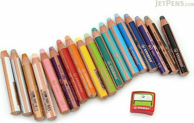 Stabilo Woody Maxi Coloured Pencils Set 3 σε 1 10pcs