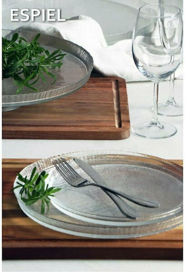 Espiel Lutra Serving Platter Transparent with Diameter 33cm