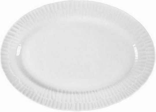 Oriana Ferelli PW2 Serving Platter Oval made of Porcelain White 25x25cm