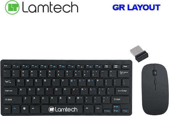 Lamtech LAM020854 Fără fir Set tastatură și mouse Greacă