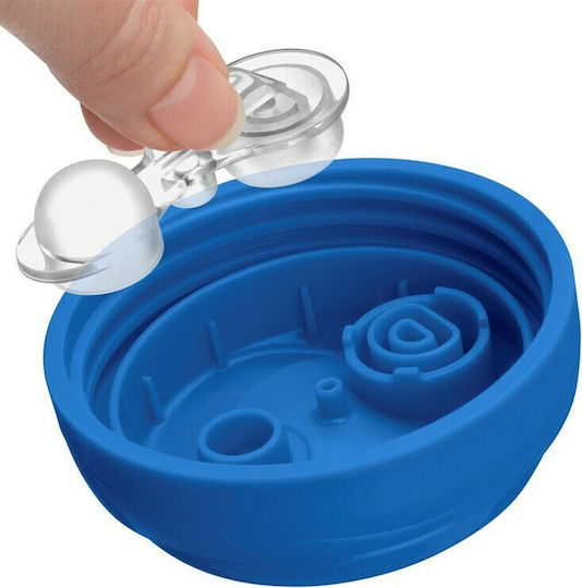Chicco Training Cup Educational Sippy Cup Plastic with Handles Blue for 6m+m+ 200ml