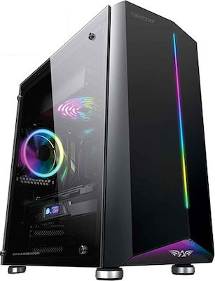 Armaggeddon Nimitz N7 Gaming Midi Tower Computer Case with Window Panel and RGB Lighting Black