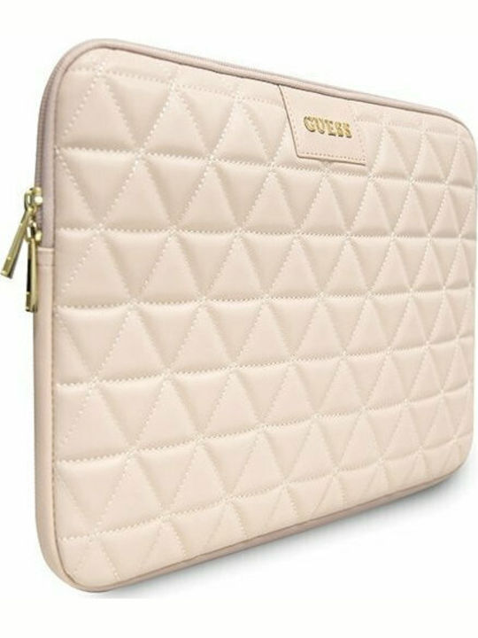 Guess Quilted Tasche Fall für Laptop 13" in Rosa Farbe