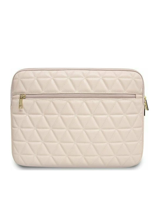 Guess Quilted Tasche Fall für Laptop 13" in Rosa Farbe