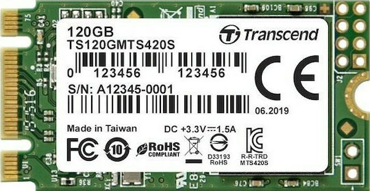 Transcend MTS420 SSD 120GB τύπου M.2 με σύνδεση SATA III TS120GMTS420S