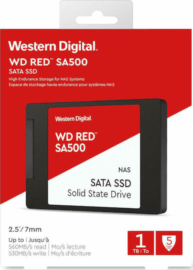 Western Digital SA500 SSD 1TB 2.5'' Type with SATA III Connection WDS100T1R0A
