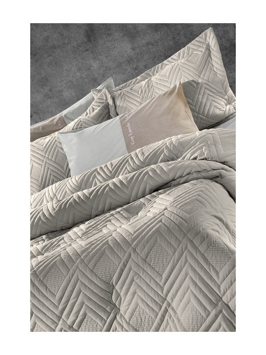 Guy Laroche Quilt Queen with Hollowfiber Filling 220x240cm Eden Beige