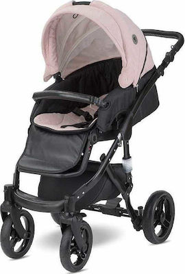 Lorelli Rimini Premium 3 in 1 Stars Adjustable 3 in 1 Baby Stroller Suitable for Newborn Cameo Rose