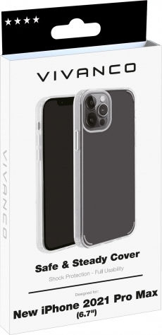 Vivanco Safe & Steady Back Cover Silicon Transparent (iPhone 13 Pro Max)