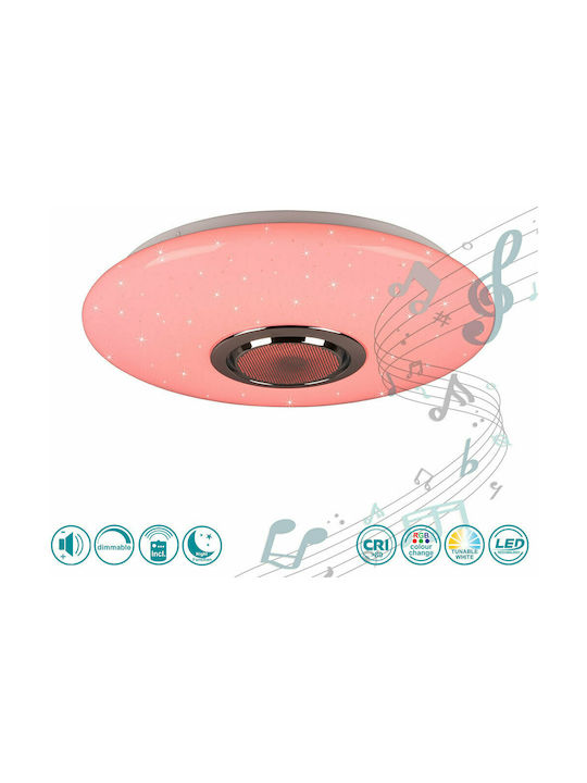 Trio Lighting Musica Smart Deckenleuchte 41cm Weiß mit Integrierter LED und Fernbedienung