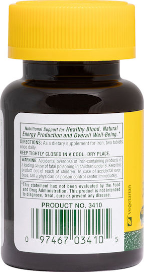 Nature's Plus Iron 40mg 90 Registerkarten