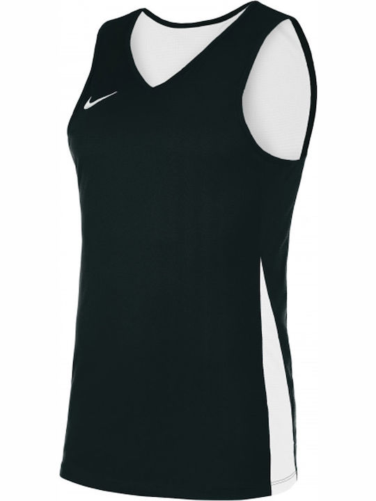 Nike Reversible Herren Sportliches Kurzarmshirt mit V-Ausschnitt Schwarz