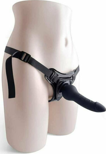 Toyz4lovers Real Safe Naughty Games Stap-On Harness with Dildo 14cm in Black Color