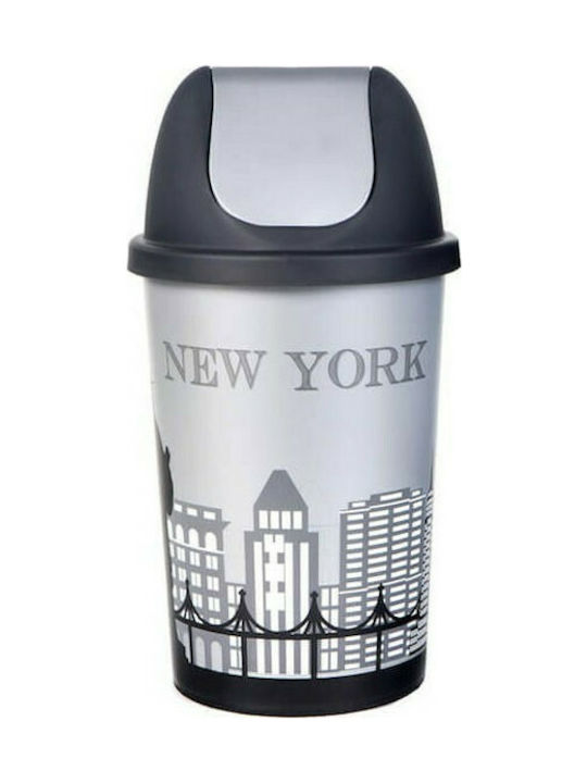 Homeplast New York Κάδος Απορριμμάτων Πλαστικός Μαύρος 50lt