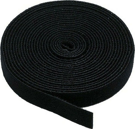 Powertech Self-Adhesive Hook & Loop Tape Black 13mmx3m 1pcs