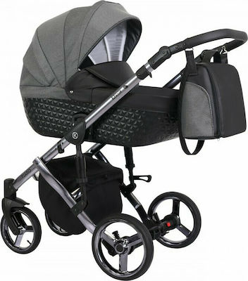 Kunert Tiaro Premium 3 in 1 Adjustable 3 in 1 Baby Stroller Suitable for Newborn Silver-Grey-Black