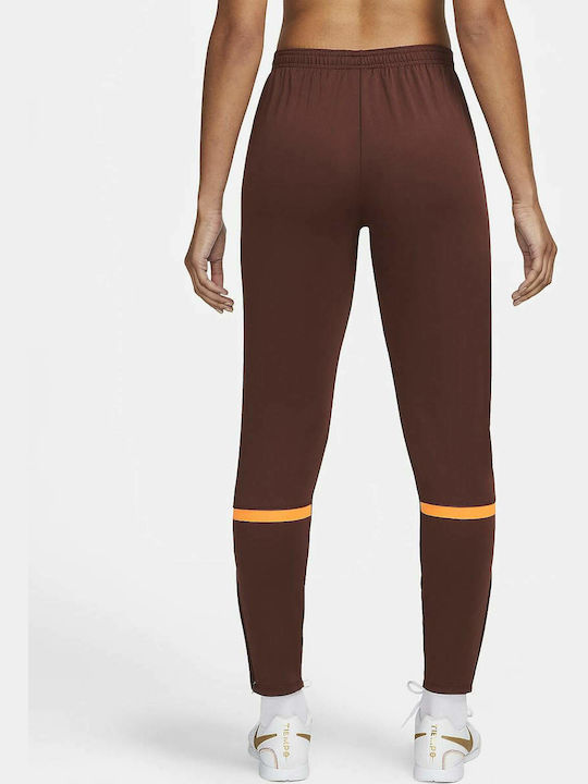 Nike Academy 21 Women's Sweatpants Dri-Fit Bronze Eclipse/Total Orange