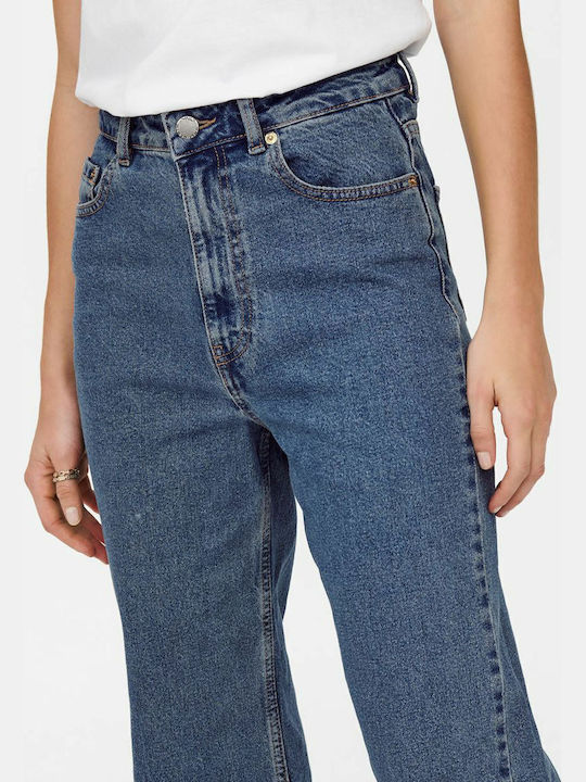 Camille Ψηλόμεσο Γυναικείο Jean Παντελόνι σε Wide Γραμμή Medium Blue Denim