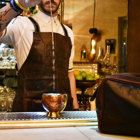 Tips Șorț Barista / Barman Corp întreg Tips Burgundy