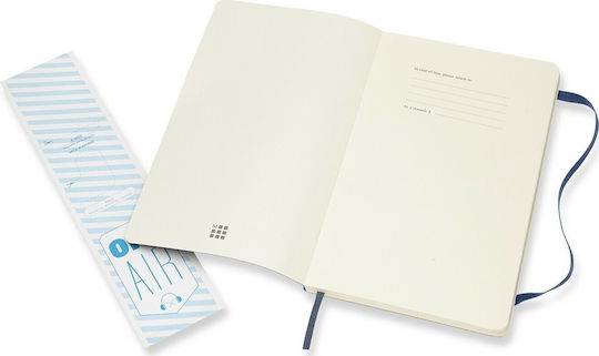 Moleskine Classic Collection Σημειωματάριο Ριγέ με Λάστιχο Μπλε