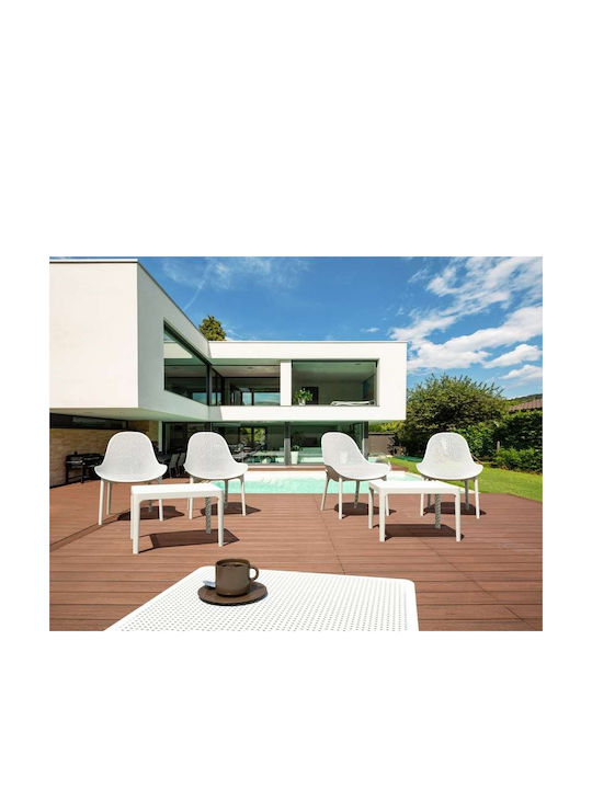 Sky Sitting Room Outdoor Free Standing Polypropylene Table White 60x50x40cm