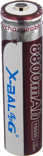X-Balog Επαναφορτιζόμενη Μπαταρία 18650 Li-ion 4.2V 1τμχ