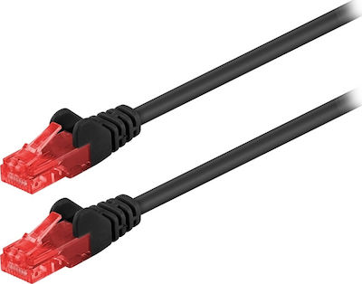 Goobay U/UTP Kat.6 Ethernet-Netzwerkkabel 1m Schwarz