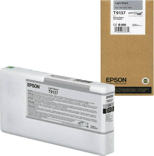 Epson T9137 Light Black Original InkJet Printer Ink Black (C13T913700)