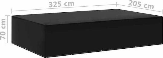 vidaXL Sofa Cover Black 325x205x70cm 2pcs
