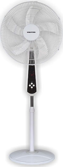 United USF-696 Ventilator Pe Piedestal 70W Diametru 45cm Cu Telecomandă Alb