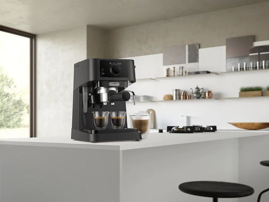 De'Longhi Stilosa Μηχανή Espresso 1100W Πίεσης 15bar Μαύρη EC235.BK