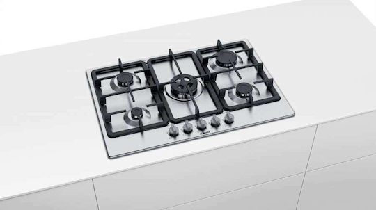 Bosch Gas Cooktop Autonomous Inox 75x52εκ. Silver