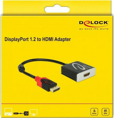 DeLock Konverter DisplayPort männlich zu HDMI weiblich Schwarz (62734)