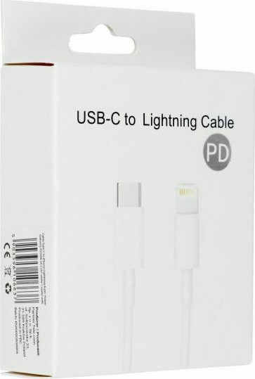 Forcell C291 Braided USB-C to Lightning Cable 20W Λευκό 1m