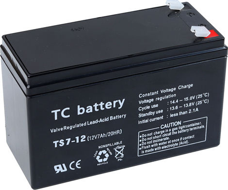 TC Battery TS7-12 UPS Battery with Capacity 7Ah and Voltage 12V 1pcs