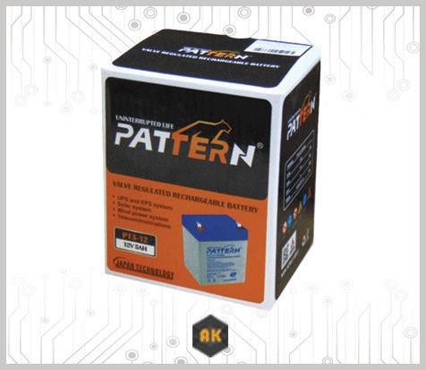 Pattern Battery PT5-12 UPS Batterie mit Kapazität 5Ah und Spannung 12V 1Stück