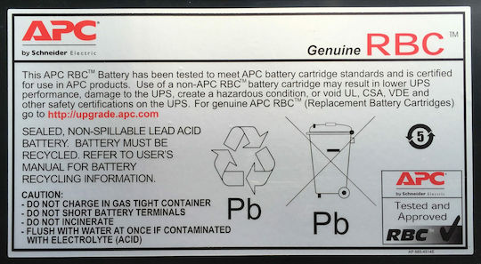 APC Replacement Cartridge 11 Батерия UPS с Капацитет 18Ах и Напрежение 12V 1бр