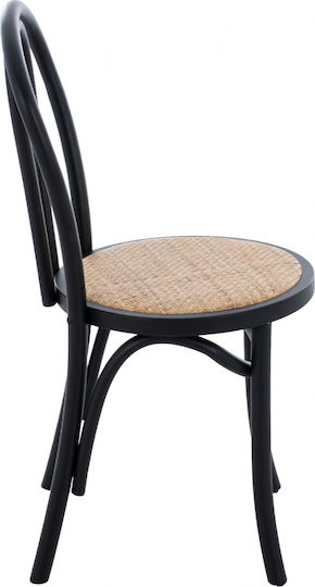Montreal Scaune Cafe Lemn Negru 1buc 40x40x87buc
