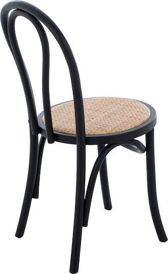 Montreal Scaune Cafe Lemn Negru 1buc 40x40x87buc