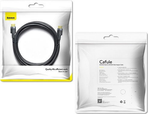 Baseus Cafule HDMI 2.0 Premium High Speed 4K 60Hz HDR Cable HDMI Male - HDMI Male 1m Black