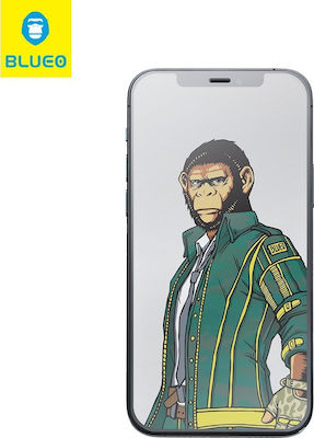 5D Mr. Monkey Strong Matte Tempered Glass Black (iPhone 13 Pro Max)